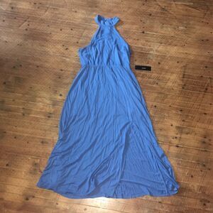 Lulu’s knit halter neck sleeveless elegant maxi dress
